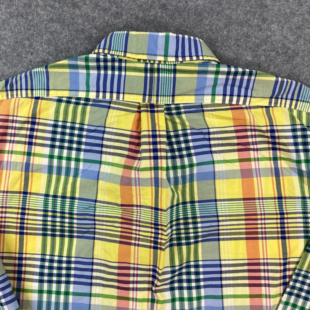 Ralph Lauren Mens Shirt XL Multi-color Plaid Stretch Long Sleeve Slim Fit - Picture 3 of 12